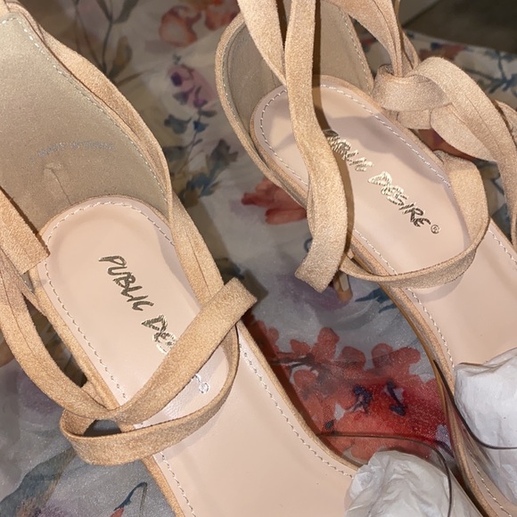 BNIB Nude Microsuede Public Desire Heels - Picture 6 of 14